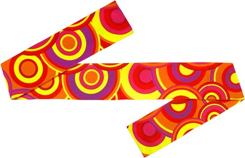 Hoofdband Groovy Cirkels Oranje (detail)