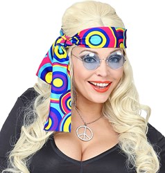 Hoofdband Groovy Cirkels Blauw