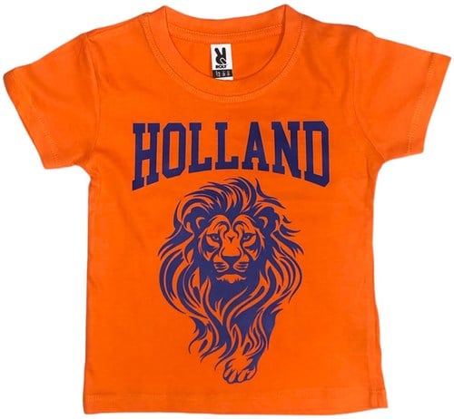 Oranje Shirt Holland Leeuw Kind