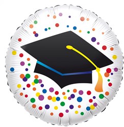 Folieballon Geslaagd Confetti (43cm)