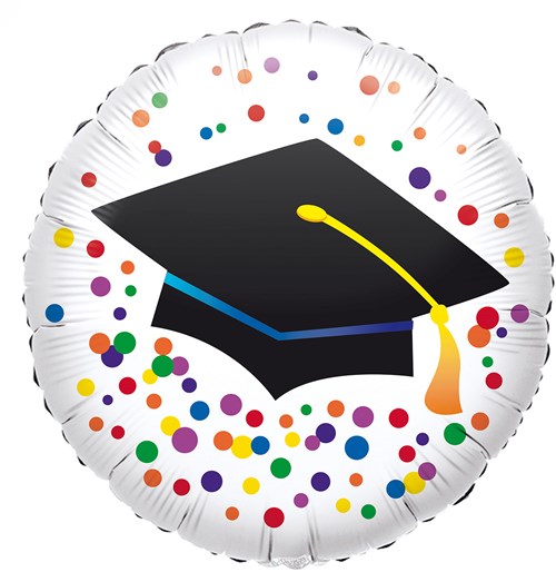 Folieballon Geslaagd Confetti (43cm)