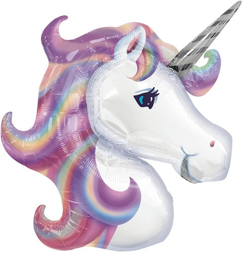 Folieballon XL Unicorn Paars/Roze (84x74cm)