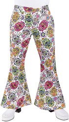 Heren Hippiebroek Mexican Skulls - Day of the Dead