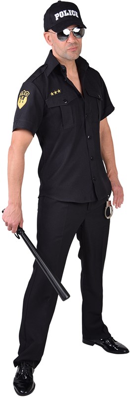 Politie Hemd Zwart voor heren