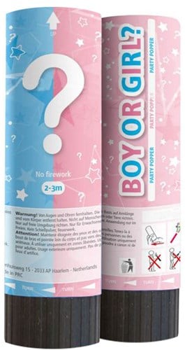 Party Popper Gender Reveal Meisje!