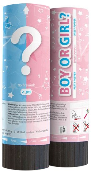 Party Popper Gender Reveal Meisje!