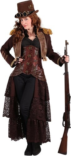 Damesjasje Steampunk Kort Luxe