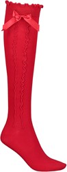 Tiroler Kniekousen Rood voor dames (75% katoen) 