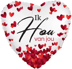 Folieballon Hart Ik Hou Van Jou (45cm)