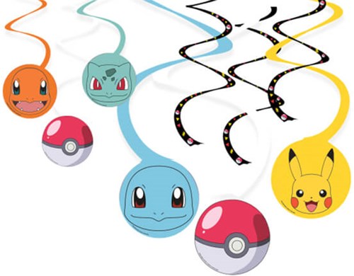 Hangdeco Swirl Pokemon - 6st