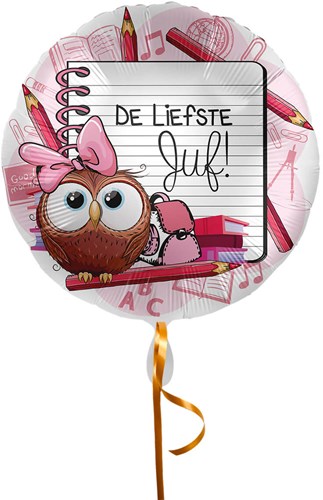 Folieballon De Liefste Juf (43cm)