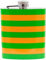 Heupfles Groen-Oranje RVS - 200ml