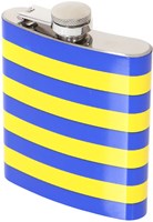 Heupfles Blauw-Geel RVS - 200ml