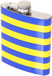 Heupfles Blauw-Geel RVS - 200ml