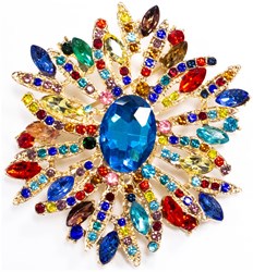 Luxe Broche Sun Flower Multicolor