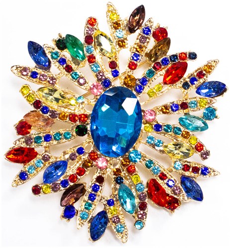 Luxe Broche Sun Flower Multicolor