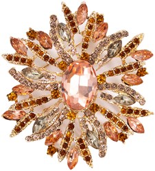 Luxe Broche Sun Flower Multi-Roze