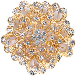 Luxe Broche Daisy Flower Zilver