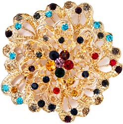 Luxe Broche Daisy Flower Multicolor