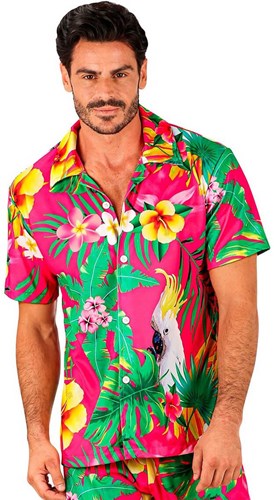 Hawaii Shirt Pink met Kaketoe
