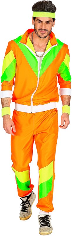 Jaren 80 Trainingspak Oranje voor heren (2)