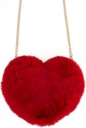 Tasje Hart Pluche Rood