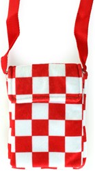 Tasje Brabant Rood-Wit Geblokt - 13,5x18cm