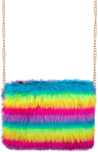 Pluche Tasje Regenboog Streep