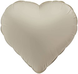 Folieballon Hart Creme Ultra Mat (45cm)