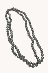 Parelketting Glas Lang Zilver