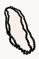 Parelketting Glas Lang Zwart