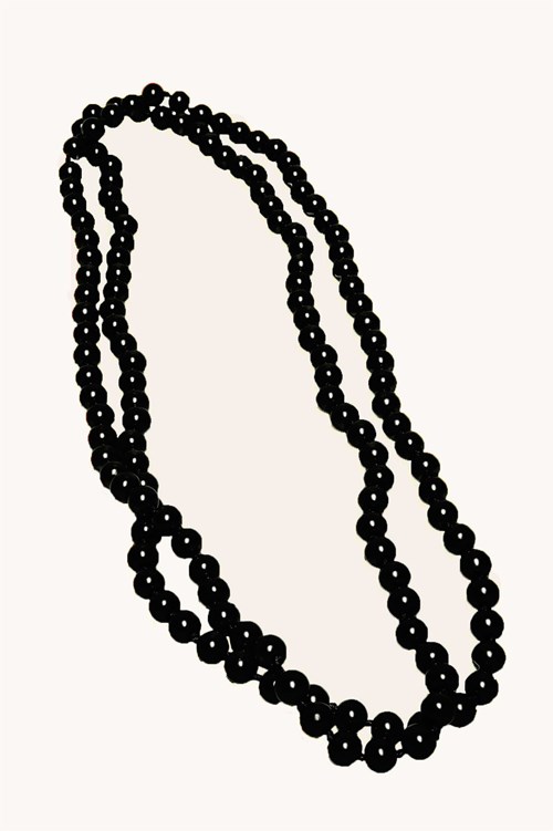 Parelketting Glas Lang Zwart