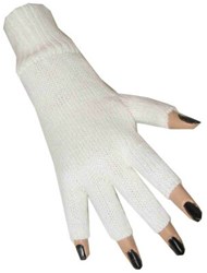 Vingerloze Handschoenen Wit
