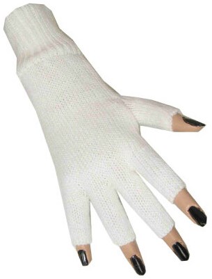 Vingerloze Handschoenen Wit