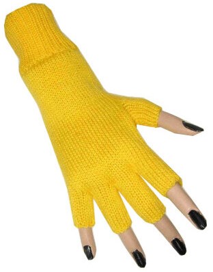 Vingerloze Handschoenen Geel