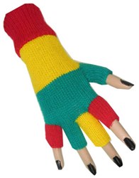 Vingerloze Handschoenen Rood/Geel/Groen