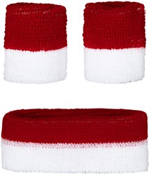 Zweetbandjes Rood/Wit