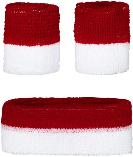 Zweetbandjes Rood/Wit