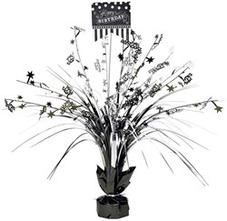 Tafeldeco Happy Birthday Zwart/Wit
