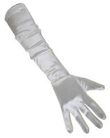 Handschoenen Satijn Wit 48cm 