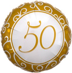 Folieballon 50 Goud (43cm)