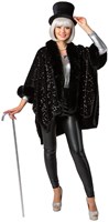 Pailletten Poncho Zwart Luxe