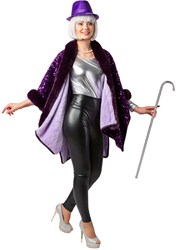 Pailletten Poncho Paars Luxe