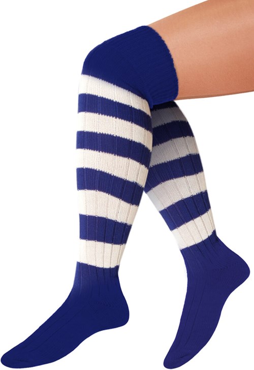 Kniekousen Blauw/Wit