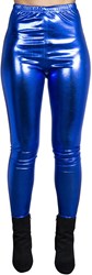 Blauwe Legging Metallic