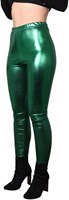 Groene Legging Metallic (zijkant)
