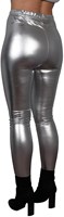Zilveren Legging Metallic (achterkant)