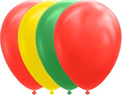 Ballonnen Rood-Geel-Groen 30cm - 10st