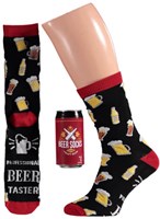 Bier Sokken In Spaarpot Bierblikje (rood)