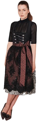 Dirndl Leslie Zwart-Wit (70cm) - 2dlg.